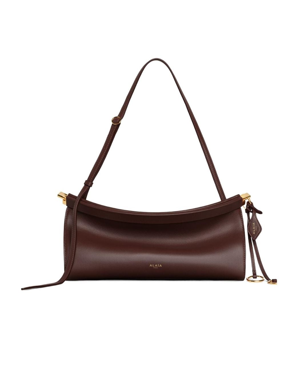Alaïa Brown Alaïa Le Click East West Medium Shoulder Bag