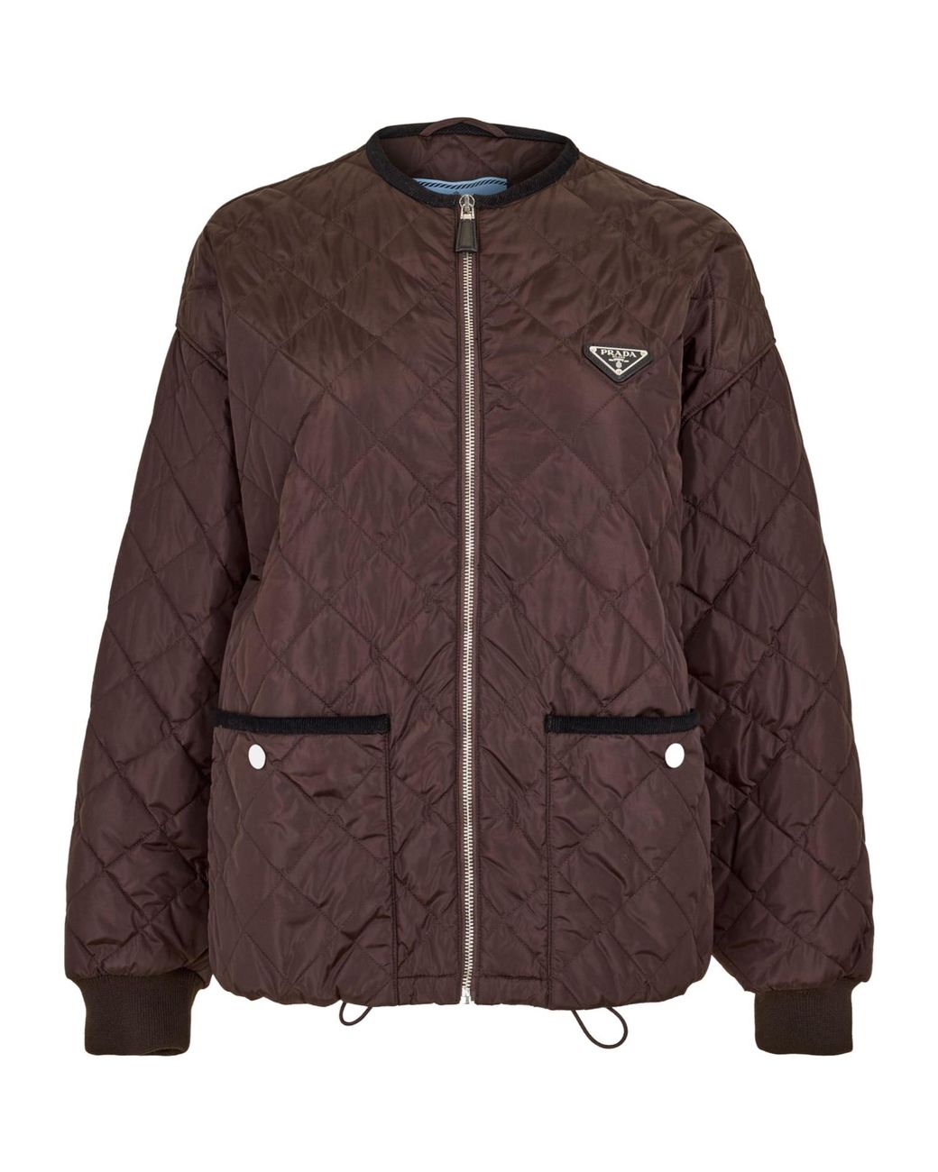 Prada Brown Quilted Cropped Jacket