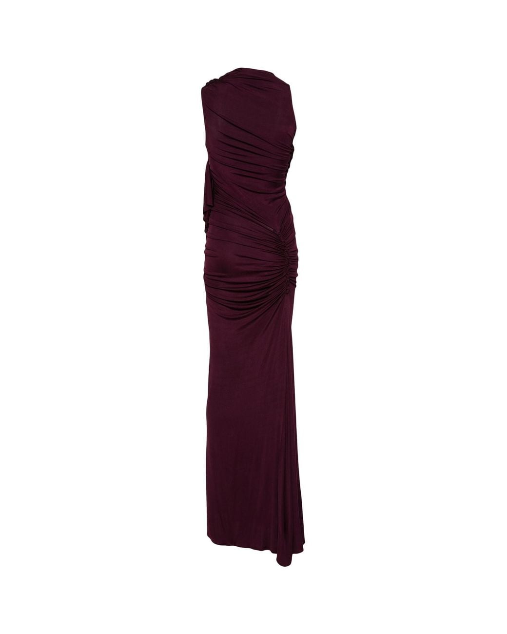 Atlein Purple Draped Maxi Dress