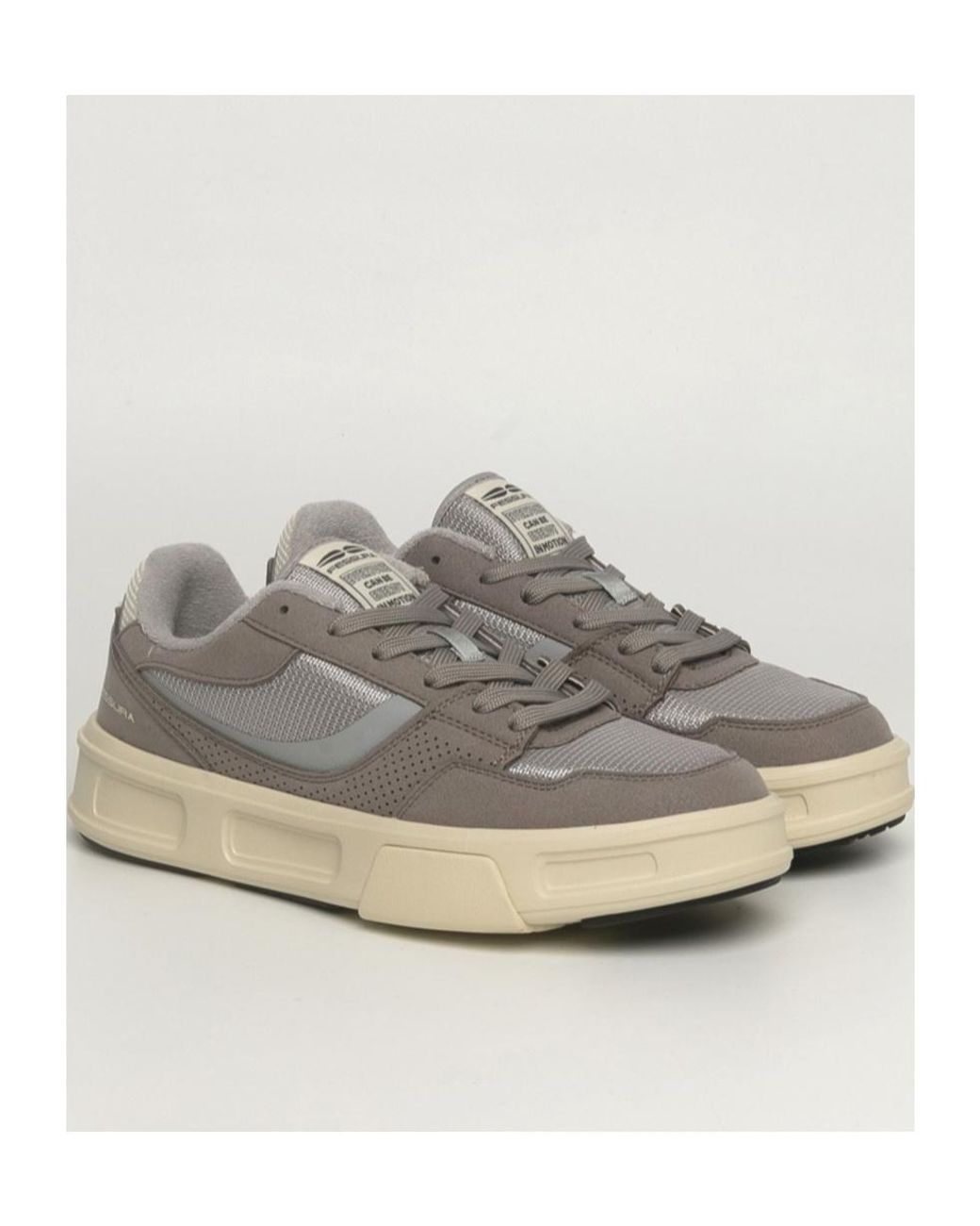 Fessura Gray Low-Cut Lace-Up Sneakers for men