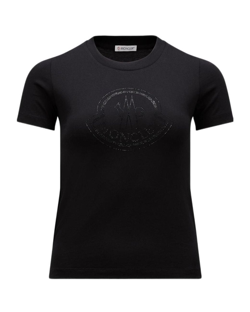 Moncler Black Logo Embellished Crewneck T-Shirt