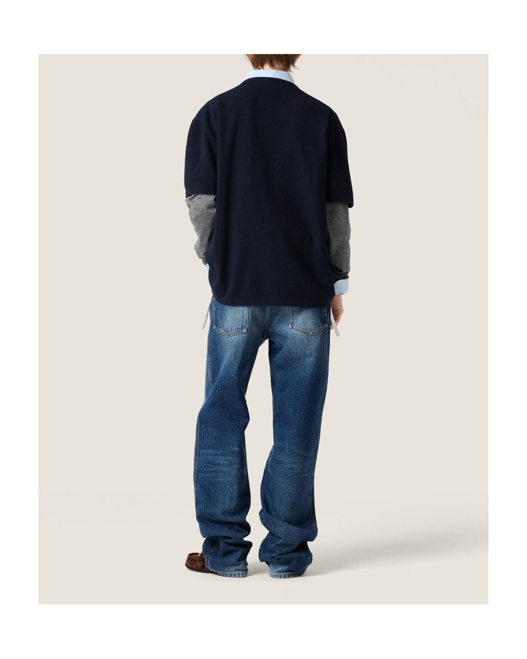 Miu Miu Blue Wool And Cashmere Sweater