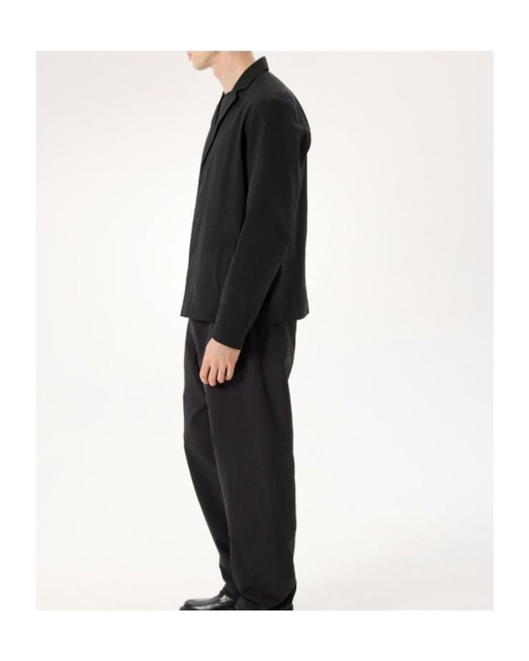 Veilance Black Notched-Lapels Blazer for men