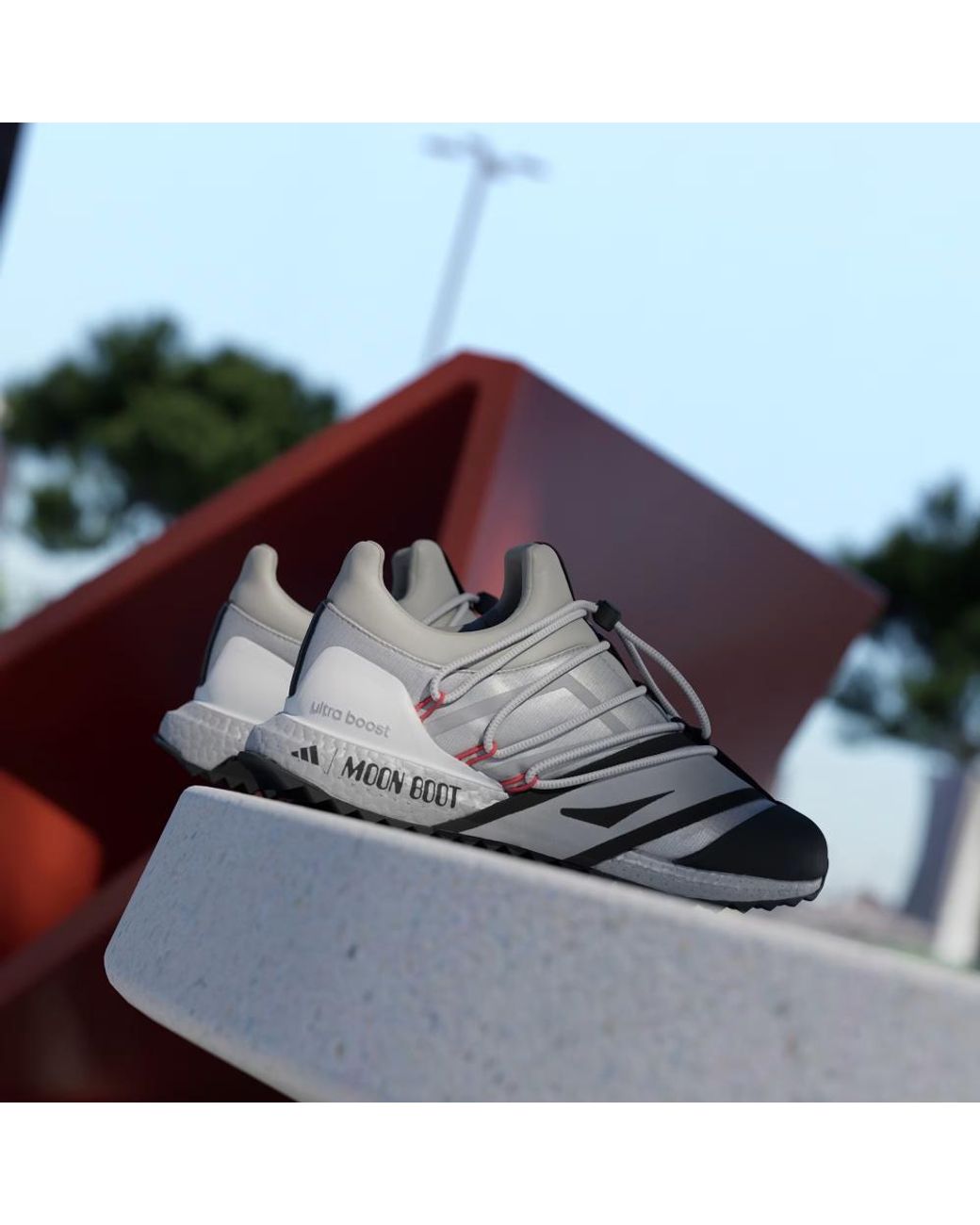 Adidas Gray X Moon Boot Ultraboost 1.0 Sneakers
