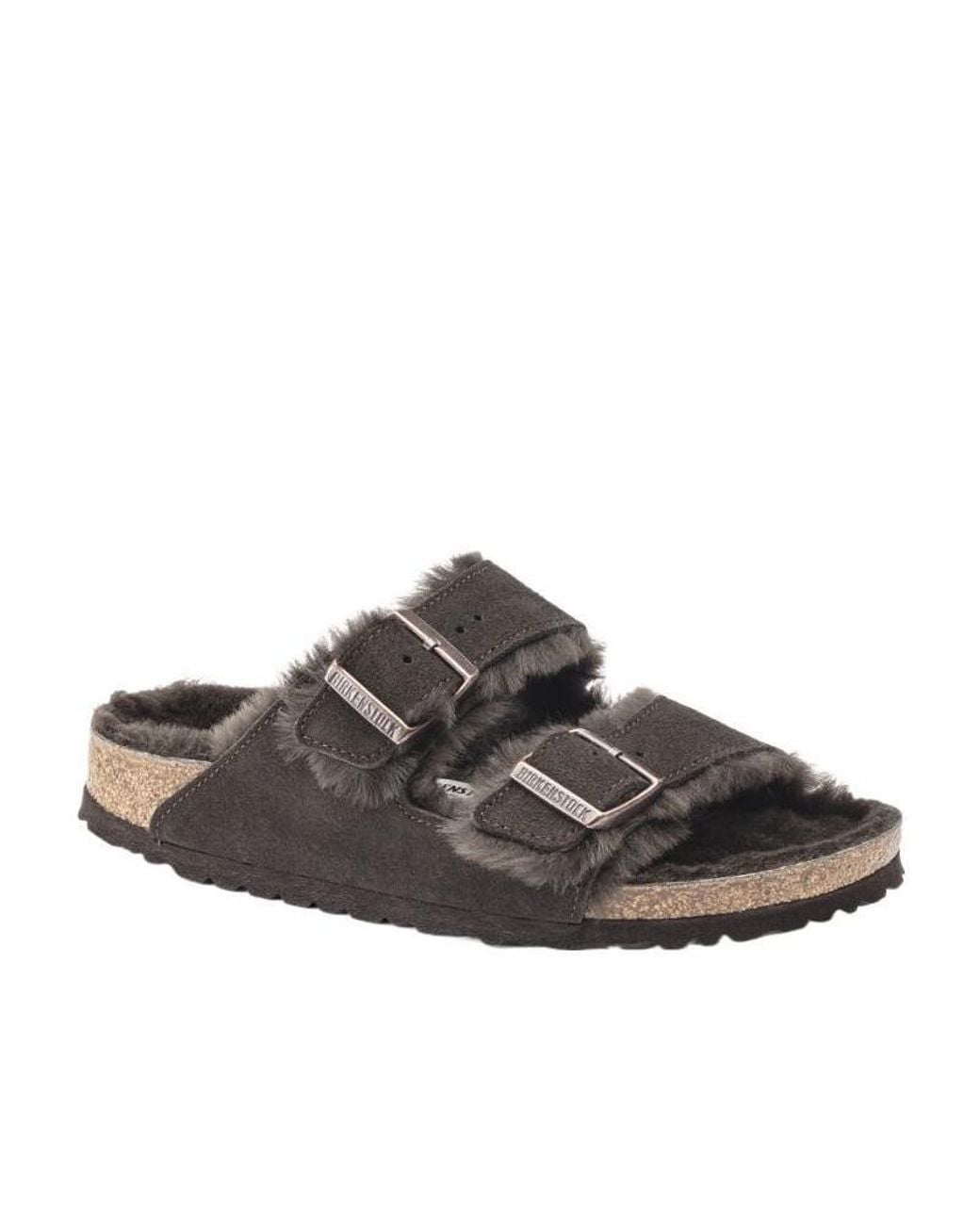Birkenstock Brown Arizona Fur-Lined Sandals for men