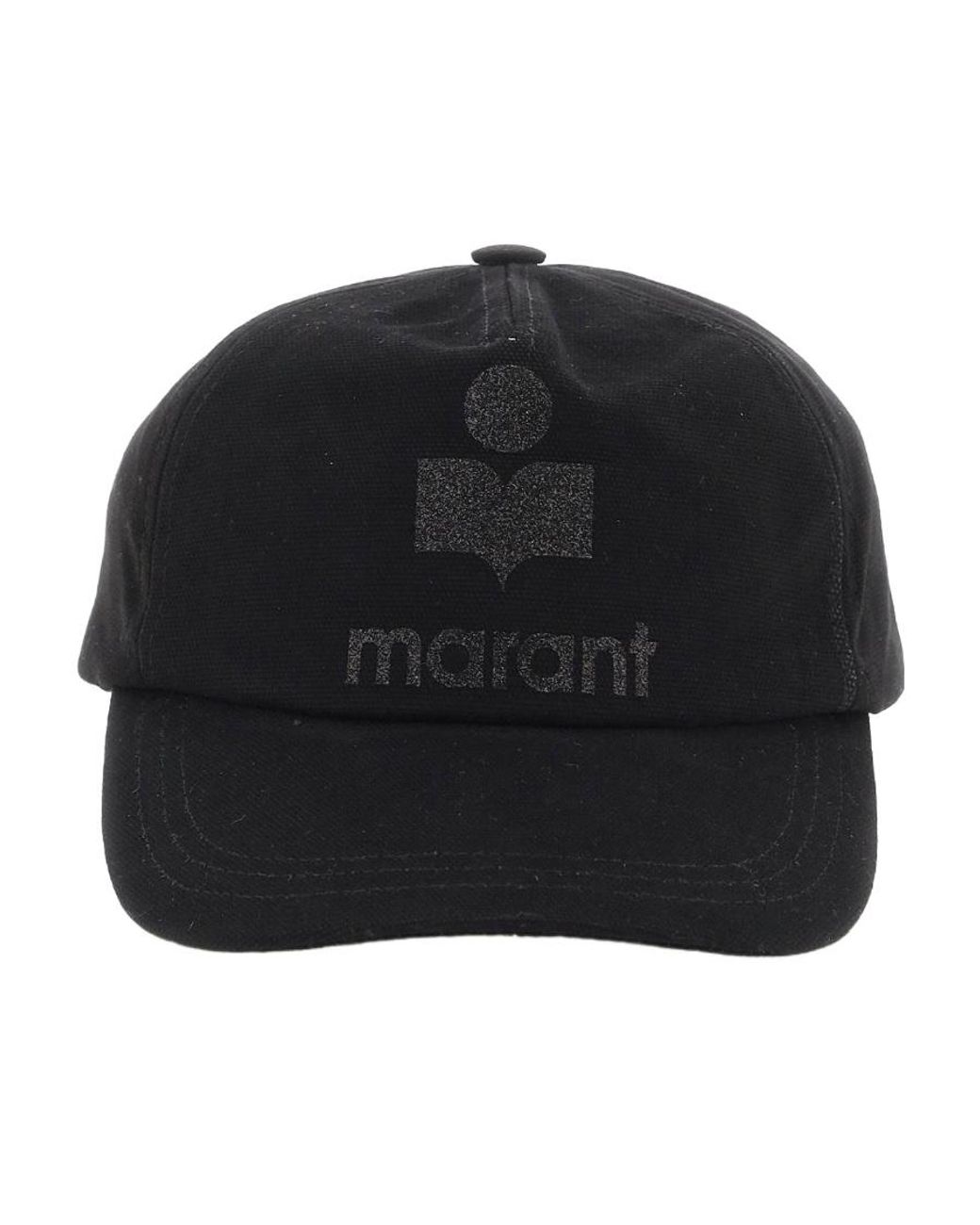 Isabel Marant Blue Logo Printed Baseball Cap