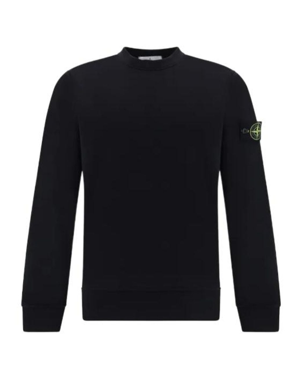 Stone Island Blue Logo-Patch Sweatshirt for men