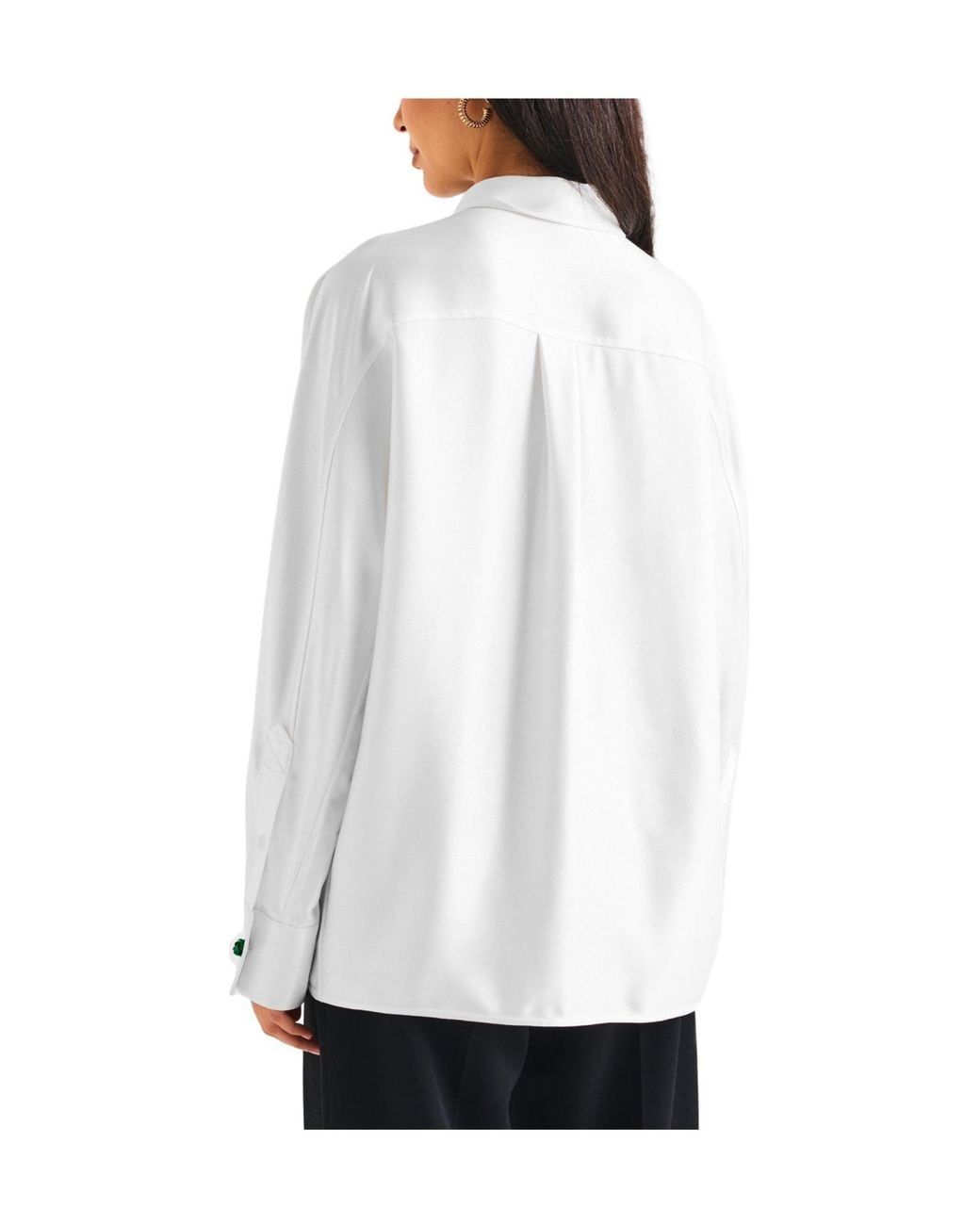 Bottega Veneta White Satin-Finish Shirt