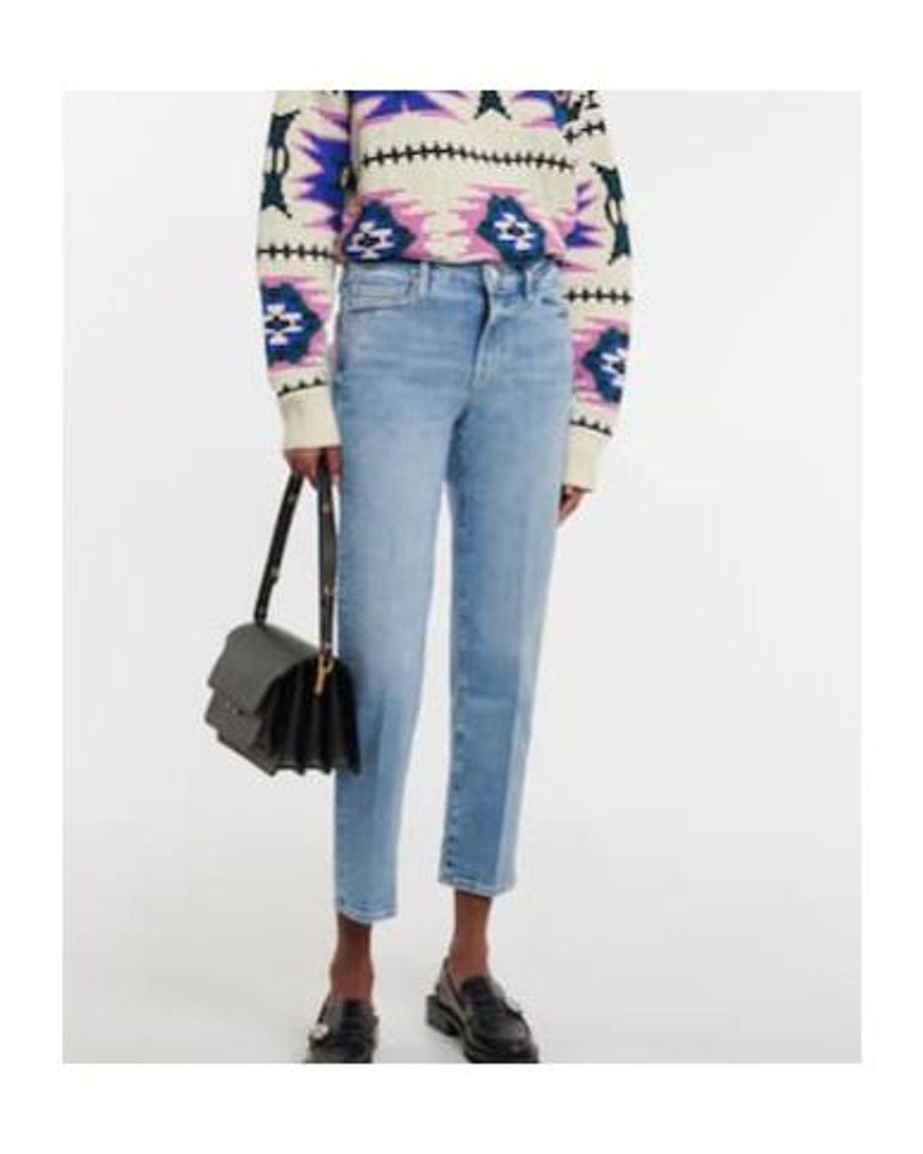 FRAME Blue Belt-Loop Jeans