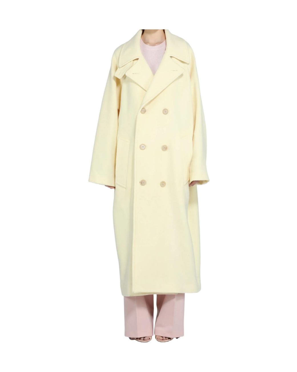 N°21 Natural Double-Breasted Overcoat