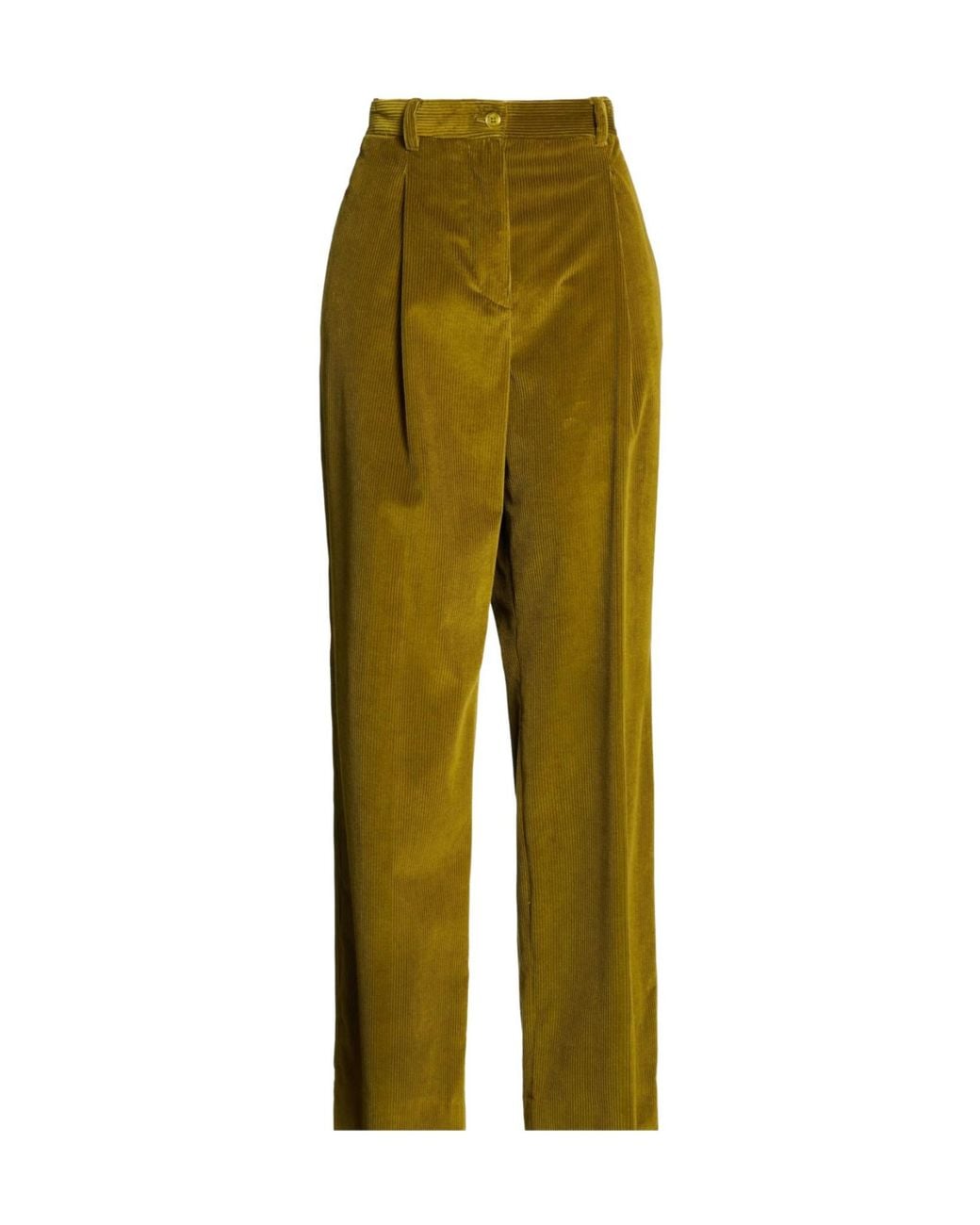Weekend by Maxmara Green Plain Casual Trousers