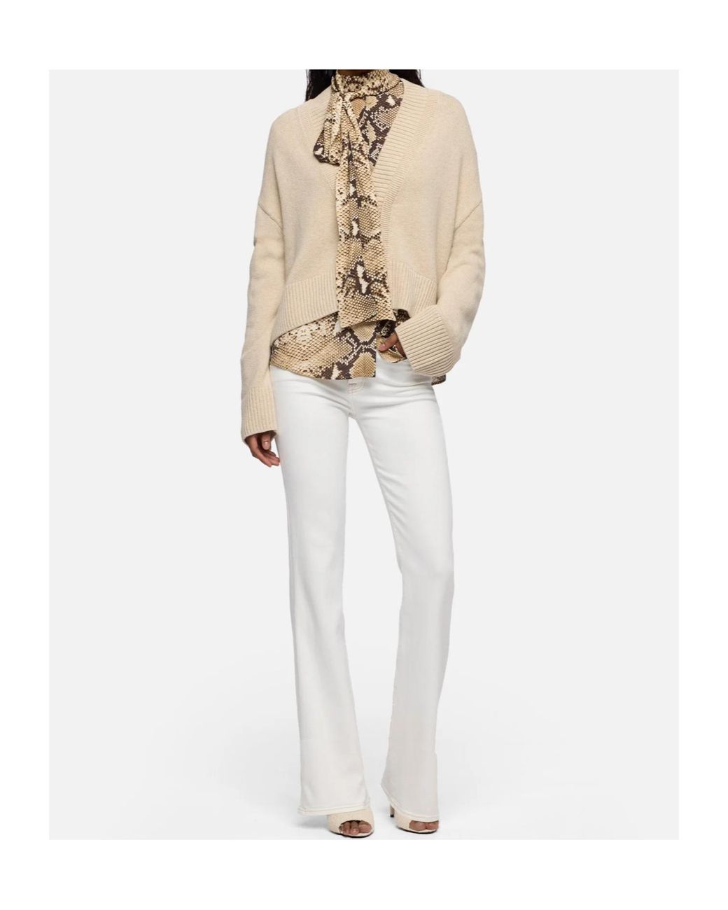 7 For All Mankind White Leggy Bootcut