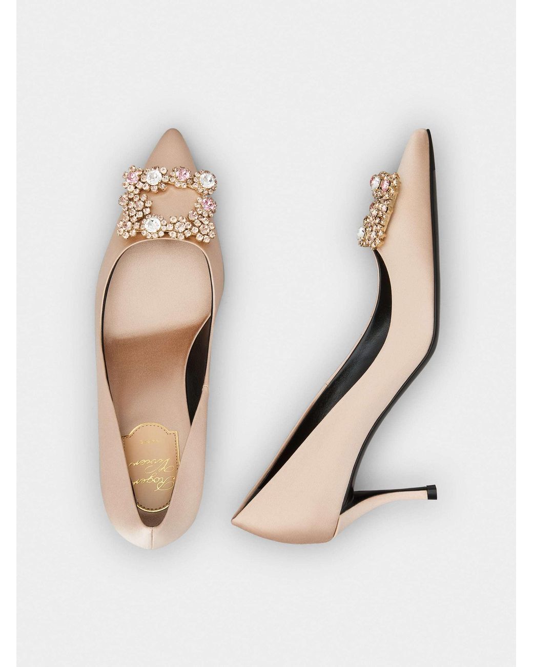 Roger Vivier Natural Efflorescence Embellished Pointed-Toe Pumps