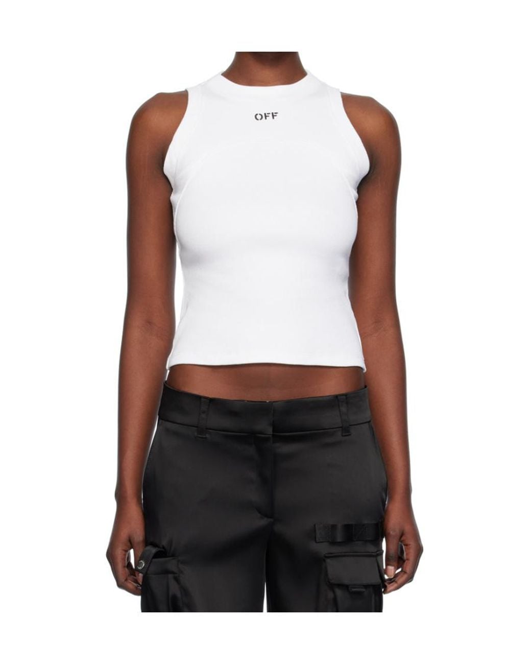Off-White c/o Virgil Abloh White Crewneck Sleeveless Top
