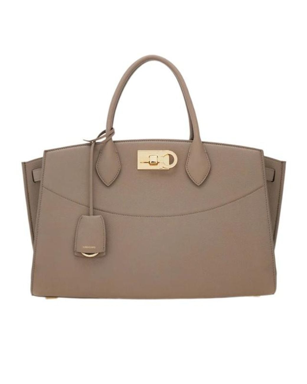 Ferragamo Brown New Ferragamo Studio Soft Bag (L)
