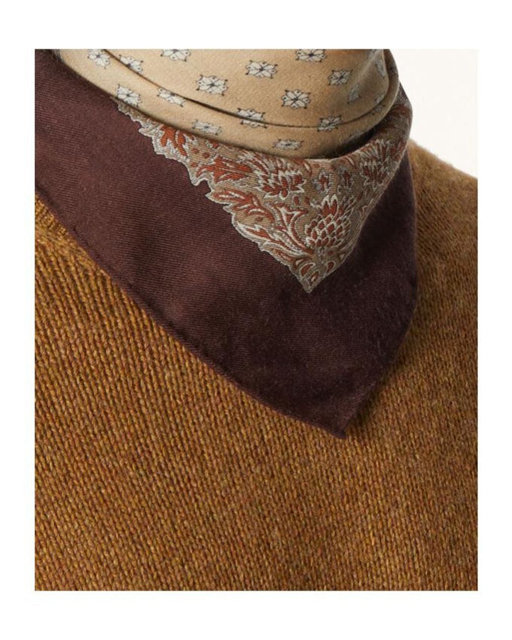 Loro Piana Natural Cornice Di Cardi Foulard 60X60 for men