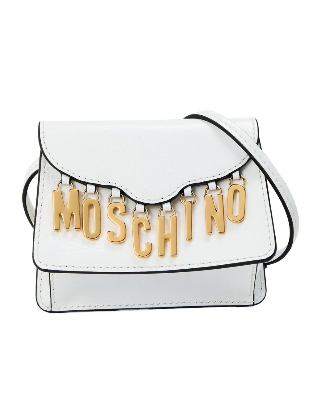 Moschino White Top Handle Bag
