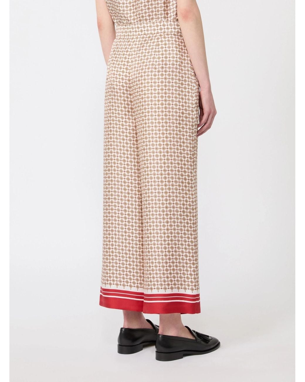 Max Mara Natural Studio Mstottelia Printed Wide-Leg Pants