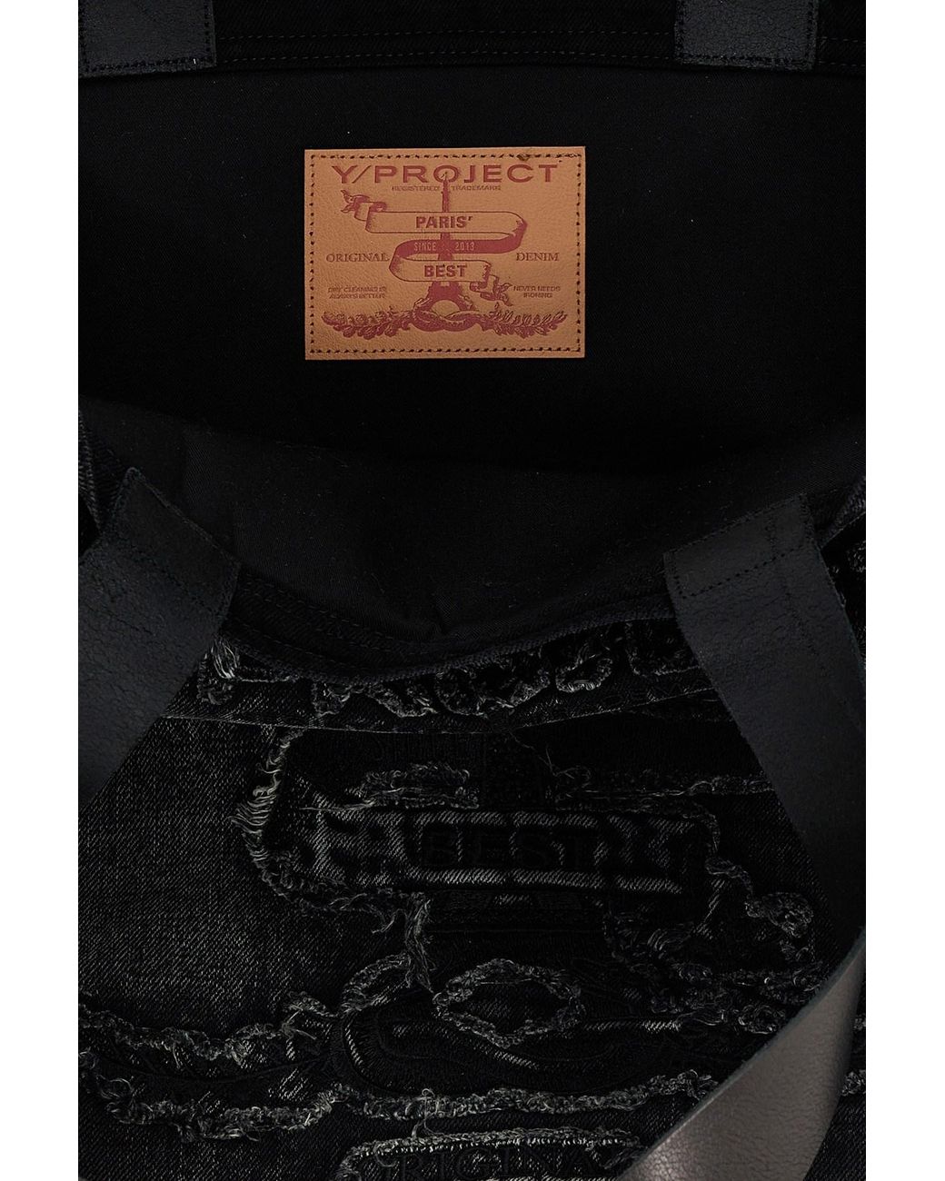 Y. Project Black Logo Handbag for men