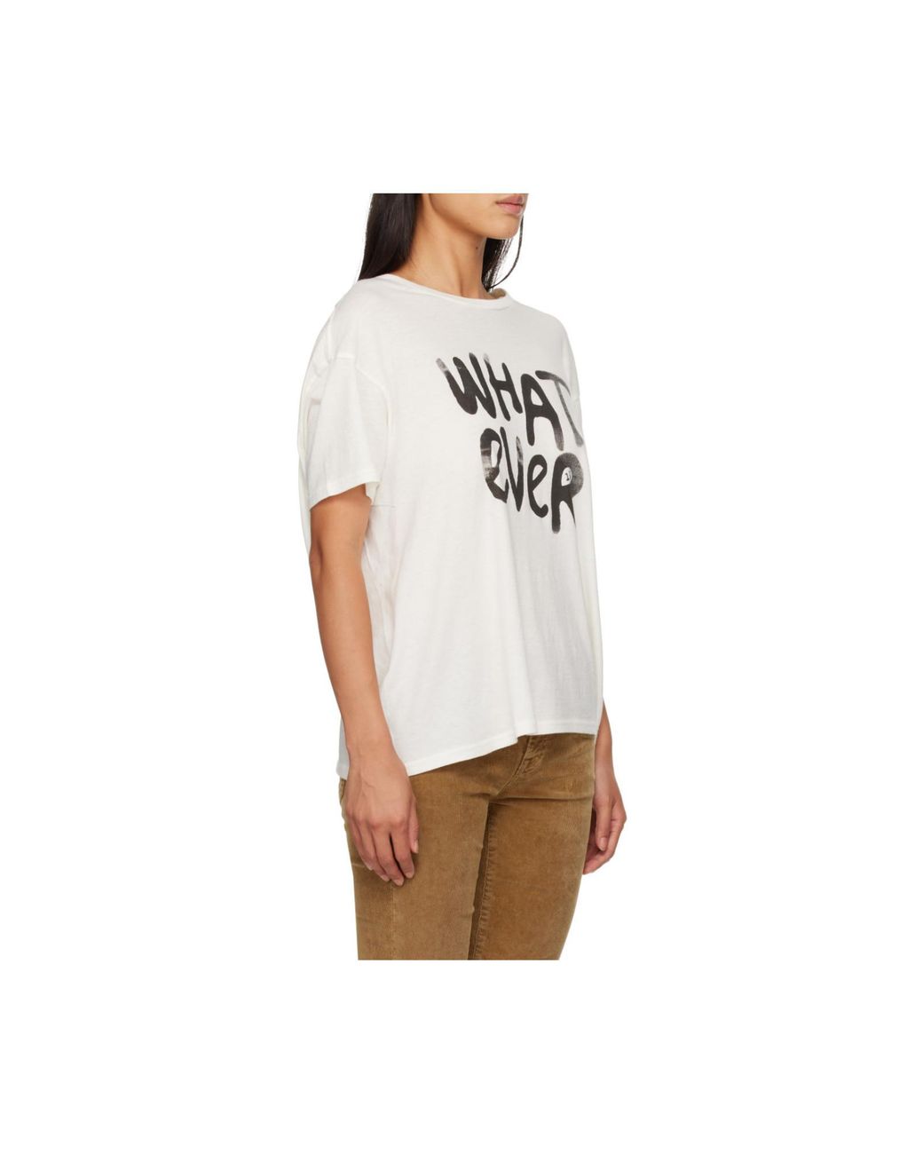R13 White Printed Cotton And Cashmere-Blend Jersey T-Shirt