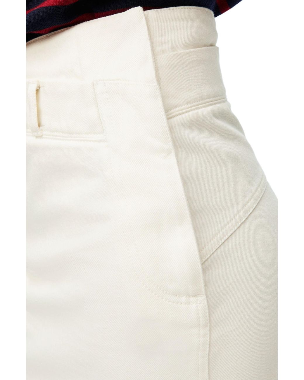 Loewe White Deconstructed Denim Skirt