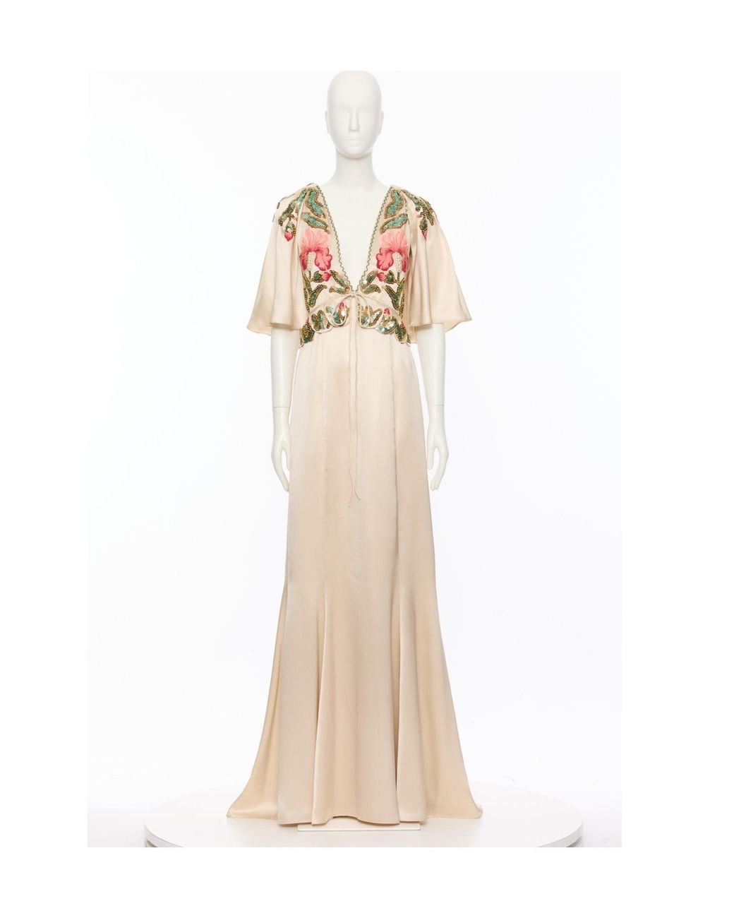 Valentino White V-Neck Dress