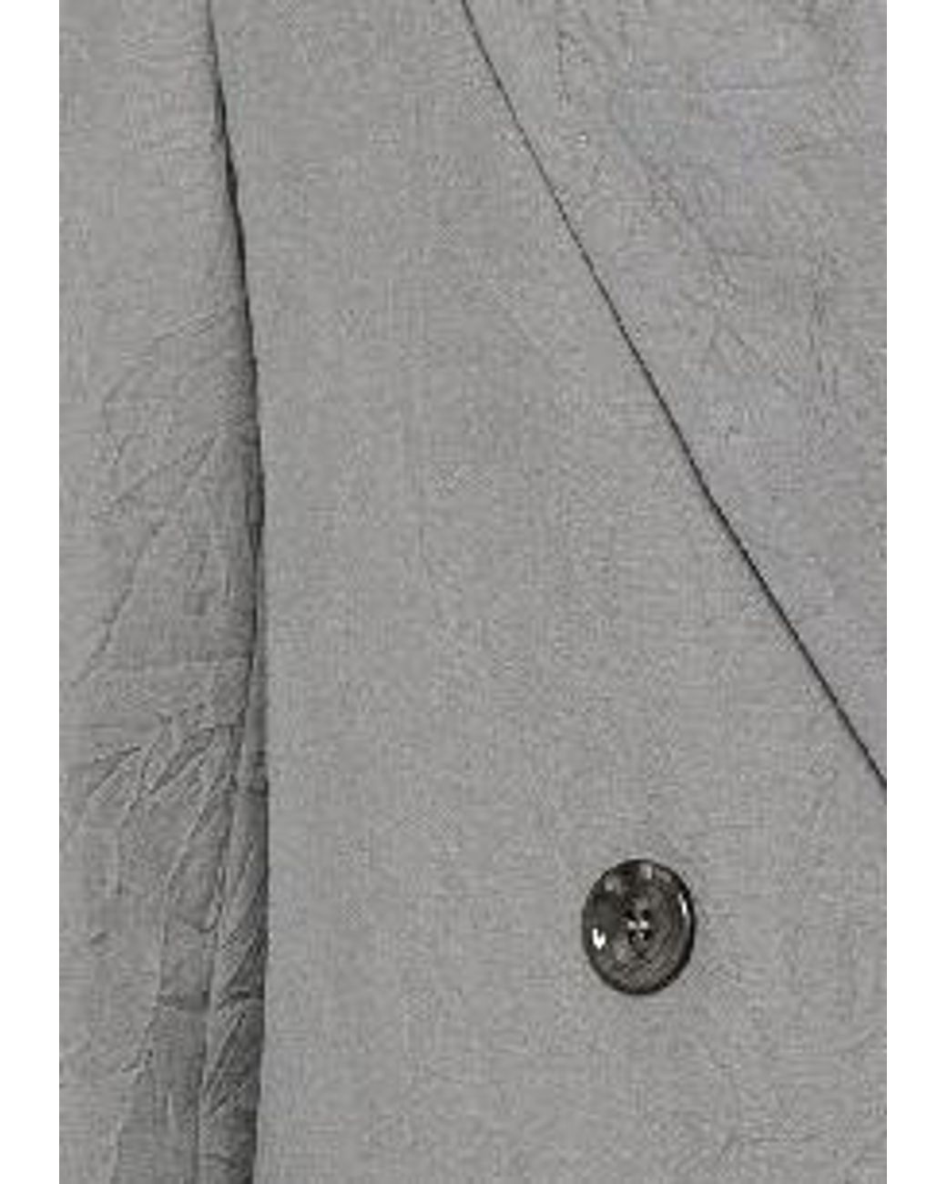 Max Mara Gray Abavo Double-Breasted Long-Sleeved Jacket