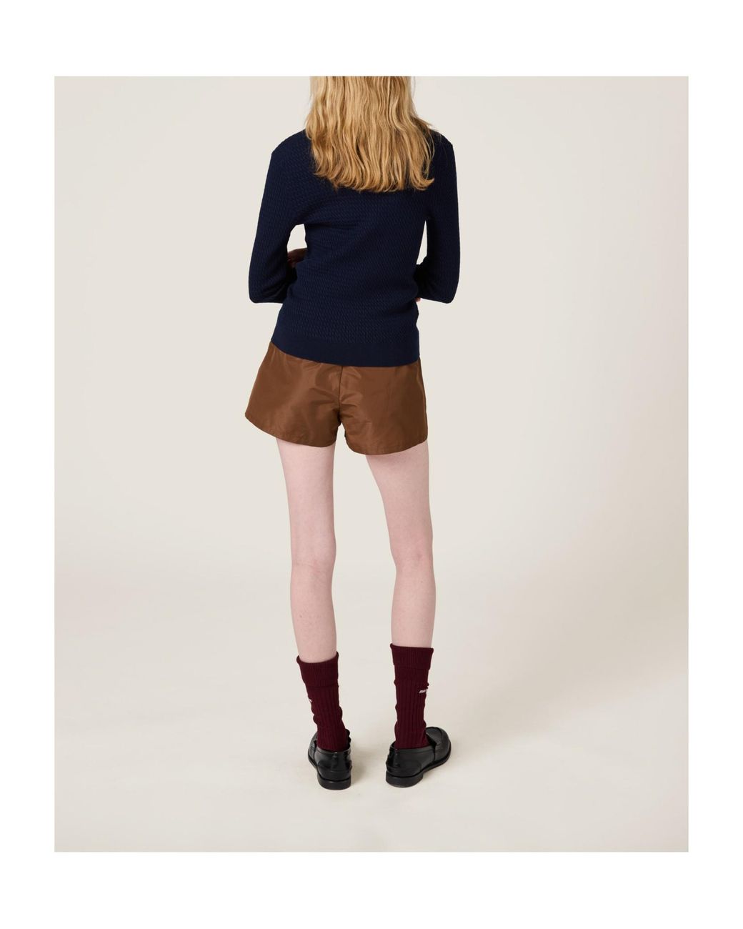 Miu Miu Blue Cable-Knit Cashmere And Silk Cardigan
