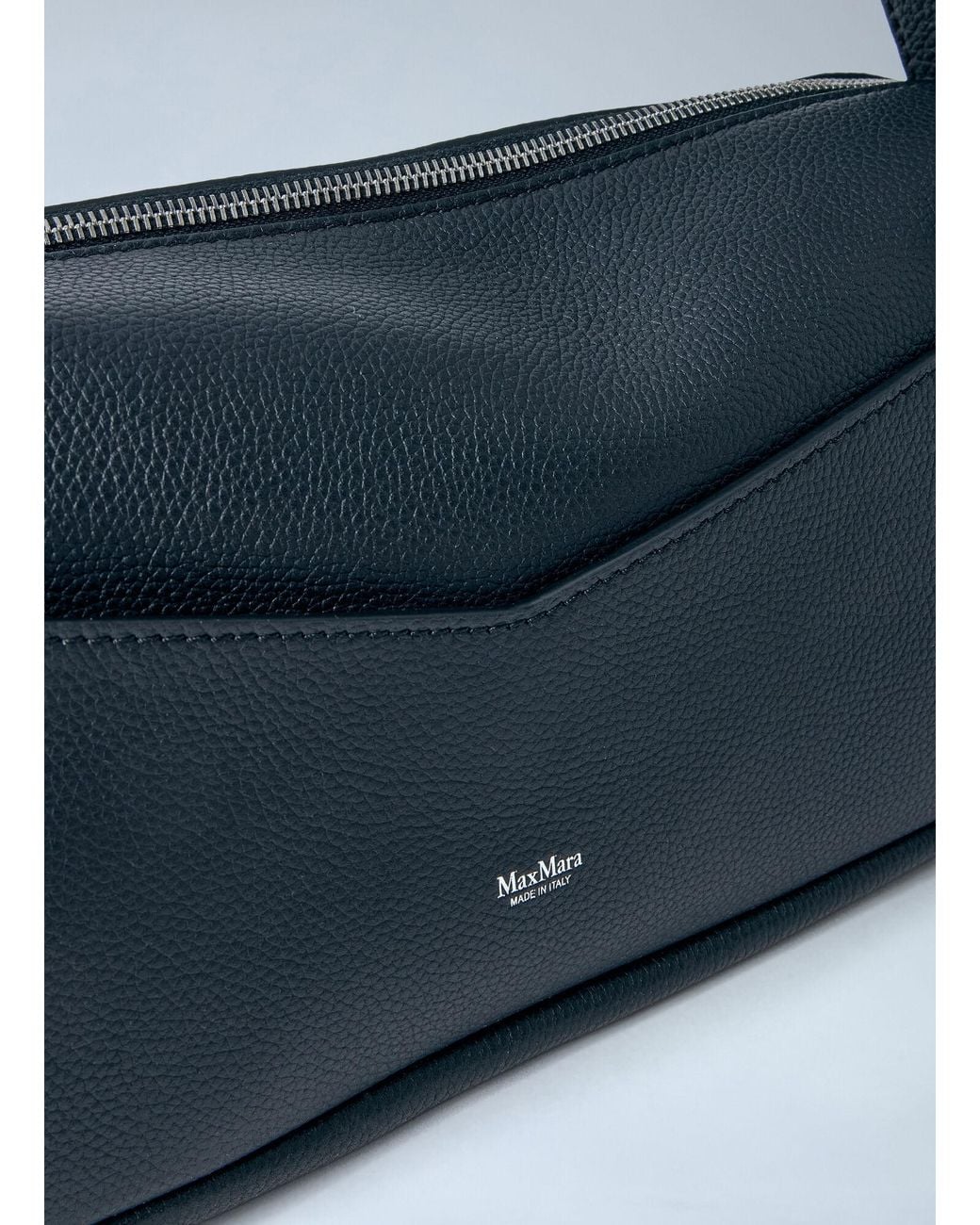 Max Mara Blue Logo Printed Shoulder Bag