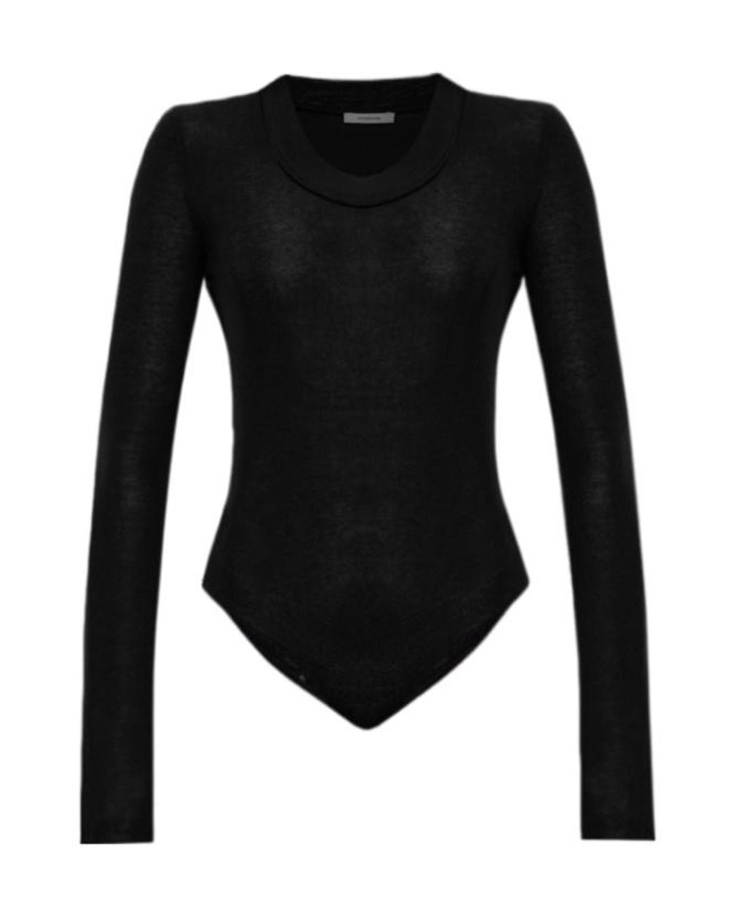 Entire studios Black Scoop Neck Long Sleeve Bodysuit