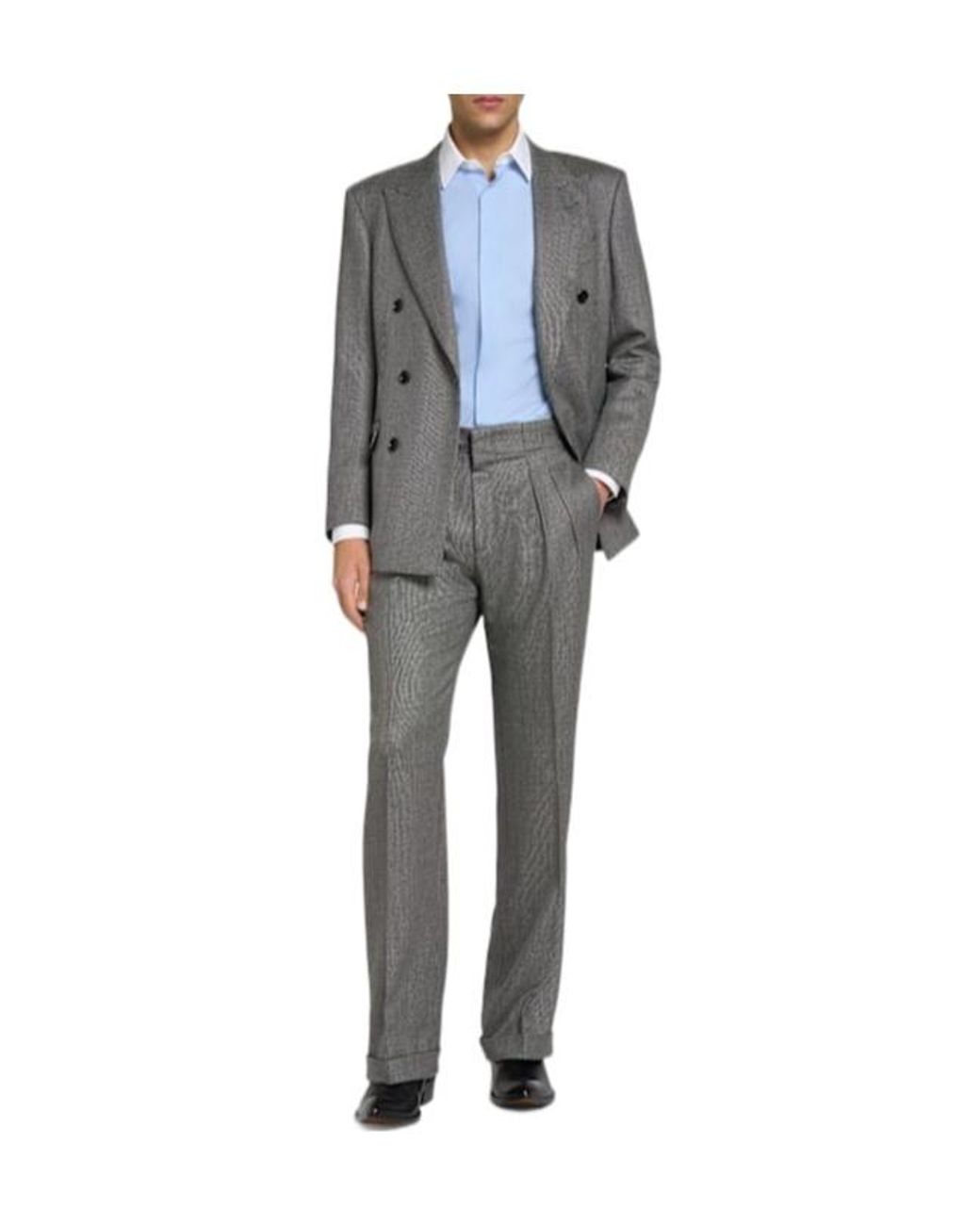 Tom Ford Blue Piece Dyed Poplin Shirt for men