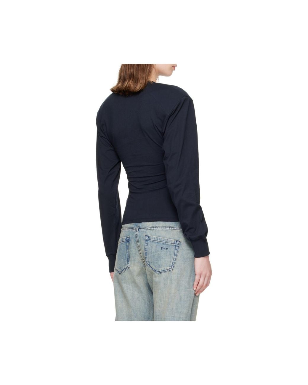 Paloma Wool Blue Long-Sleeve Polo Shirt