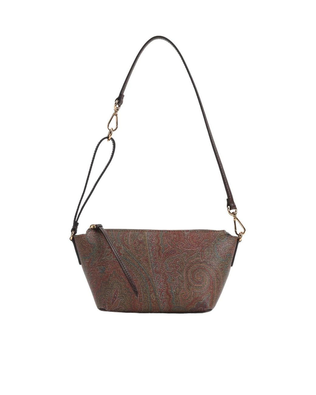 Etro Brown Zippered Shoulder Bag