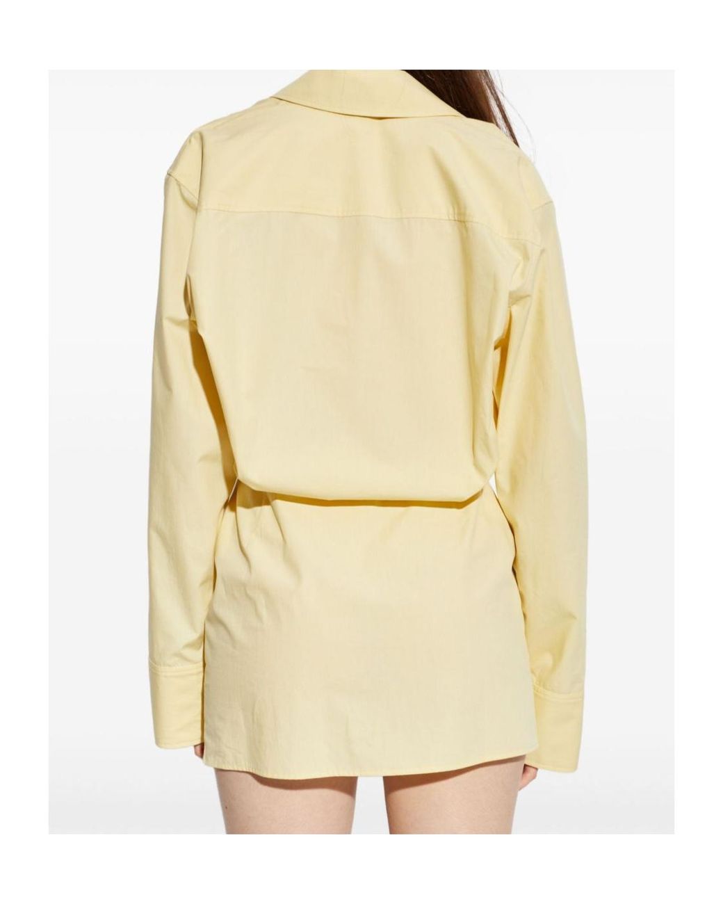 The Attico Metallic The Asymmetric Mini Shirt Dress