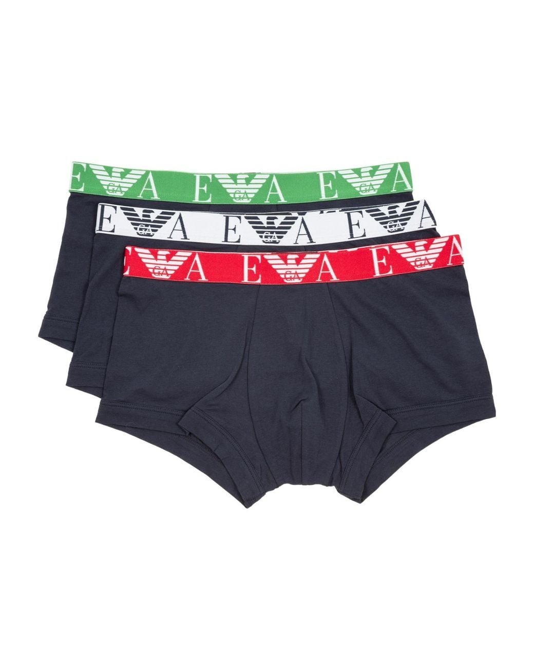 Emporio Armani Blue Logo Briefs 3-Pack for men