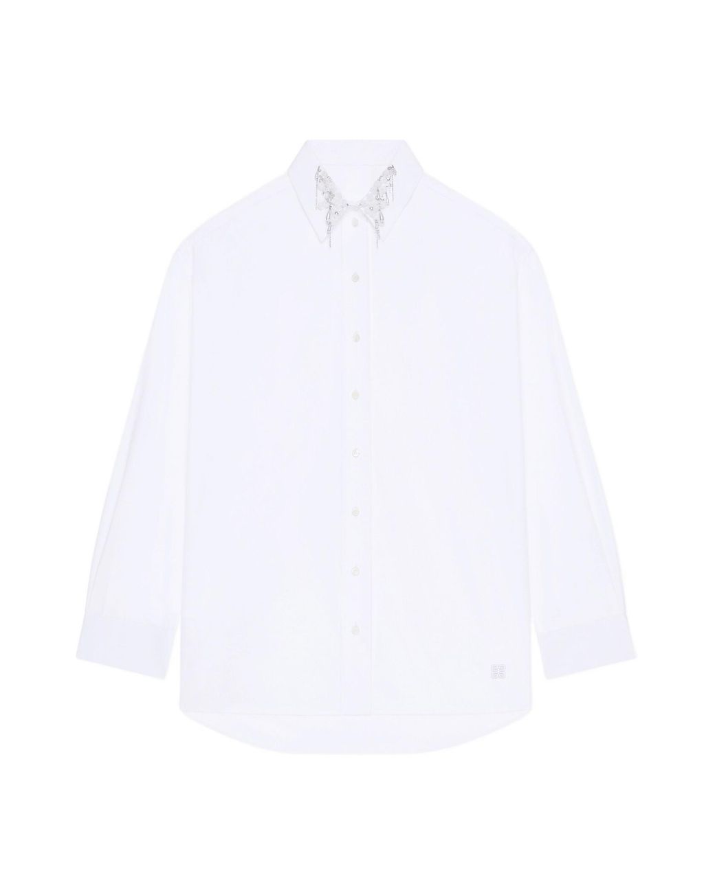 Givenchy White Oversized Collared Long-Sleeve Shirt