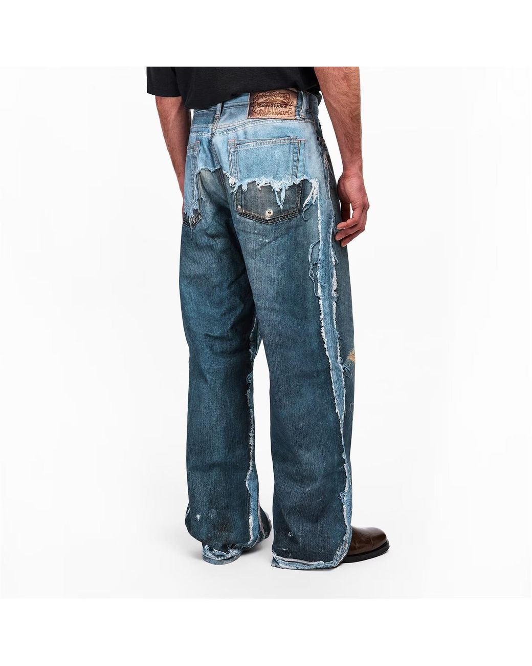 Acne Blue Trompe L'Oeil Jeans for men
