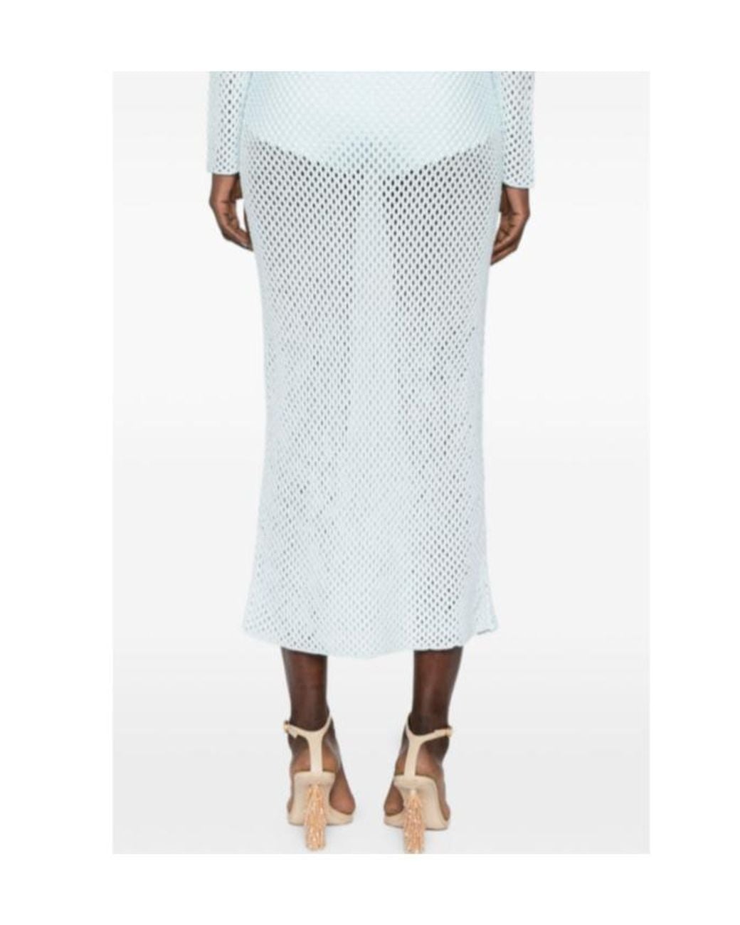 Jonathan Simkhai White Elasticated-Waistband Midi Skirt