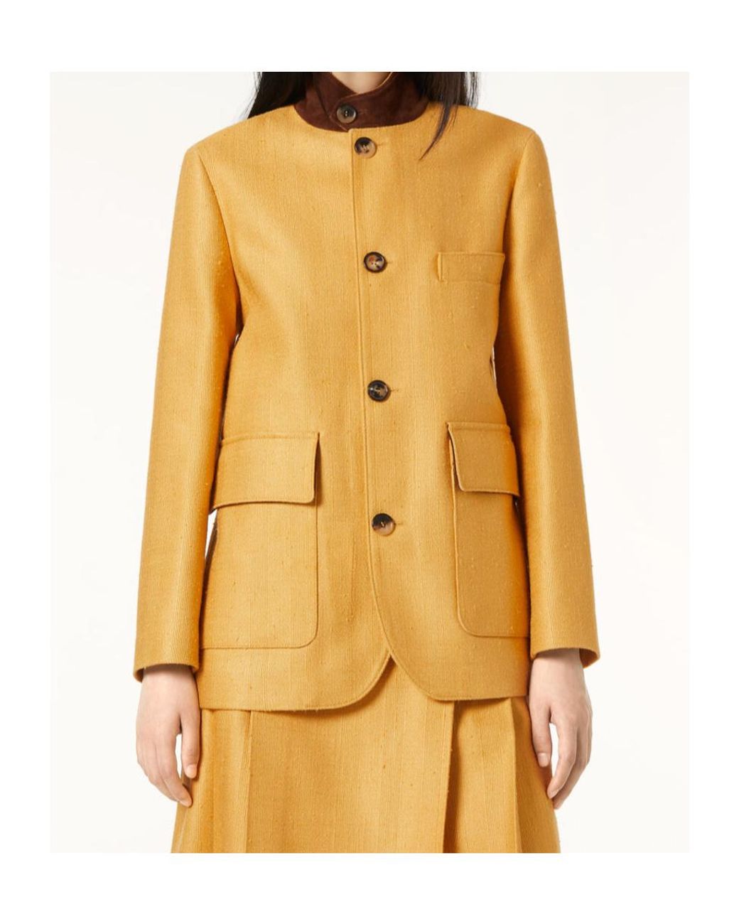 Loro Piana Yellow Long-Sleeved Casual Jacket