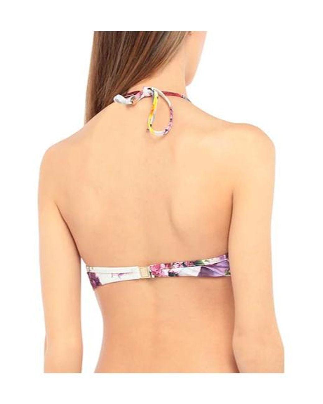 Dolce & Gabbana White Floralprint Bikini