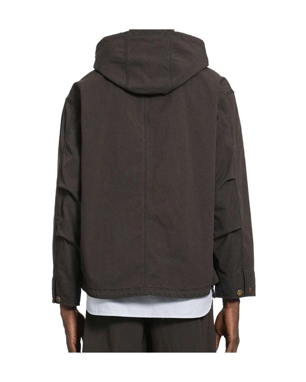 Comme des Garçons Gray Cotton Hooded Jacket for men