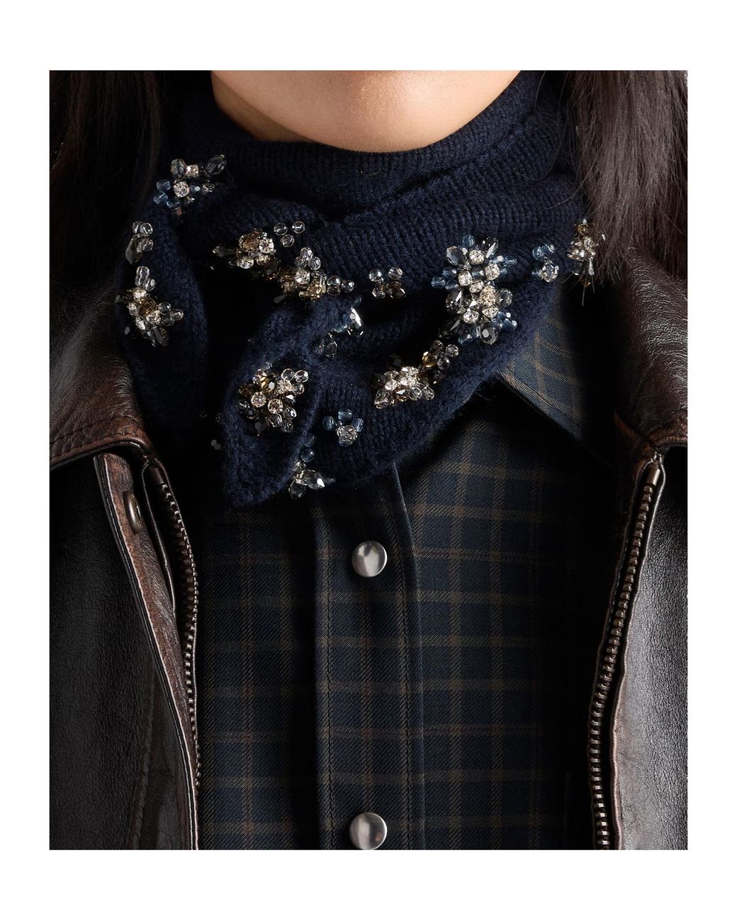 Prada Blue Checked Wool Shirt