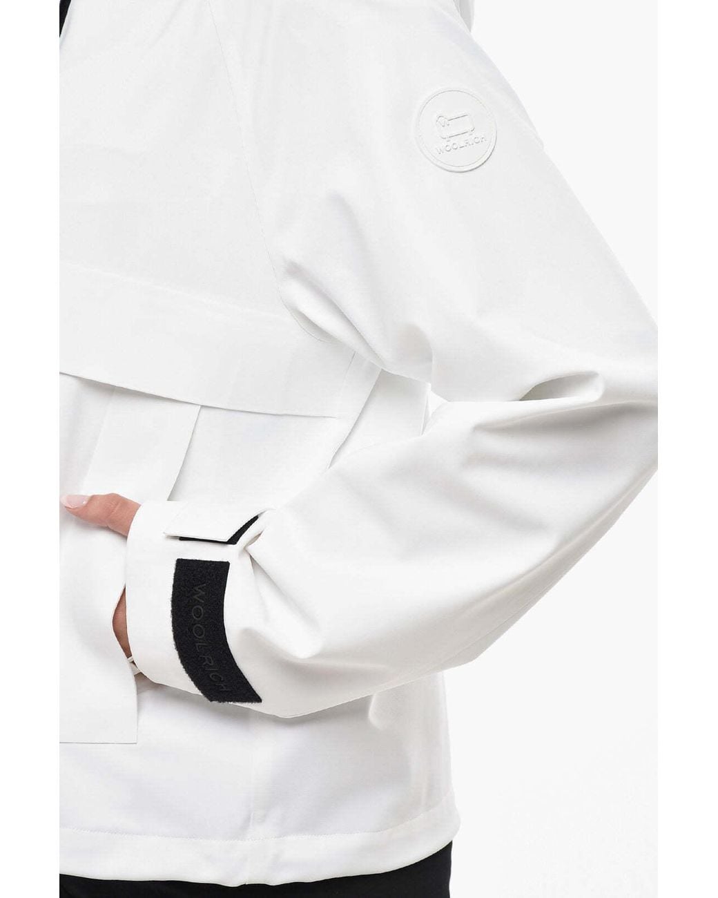 Woolrich White Stretch Hooded Jacket