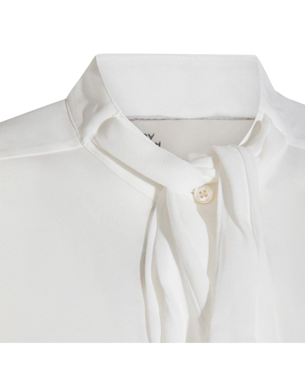 Tory Burch White Georgette Bow Blouse