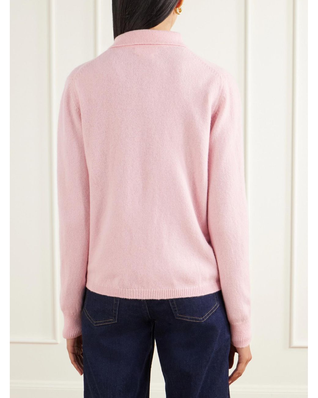 &Daughter Pink Wool Polo Cardigan