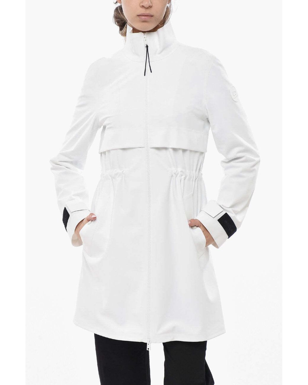 Woolrich White Pequea Logo Patch Coat