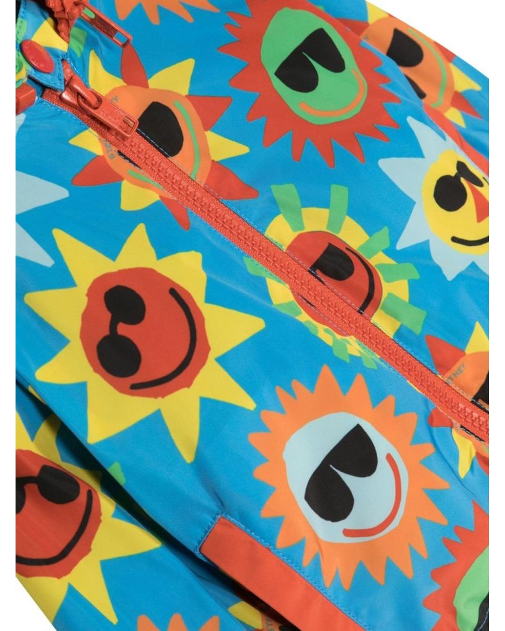 Stella McCartney Blue Smiley-Suns Zipped Jacket