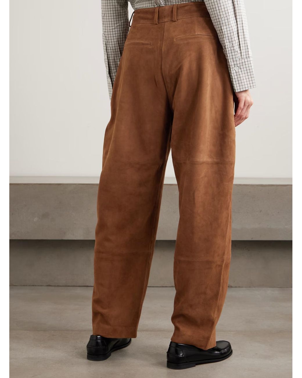 Rohe Brown Barrel Leg Trousers
