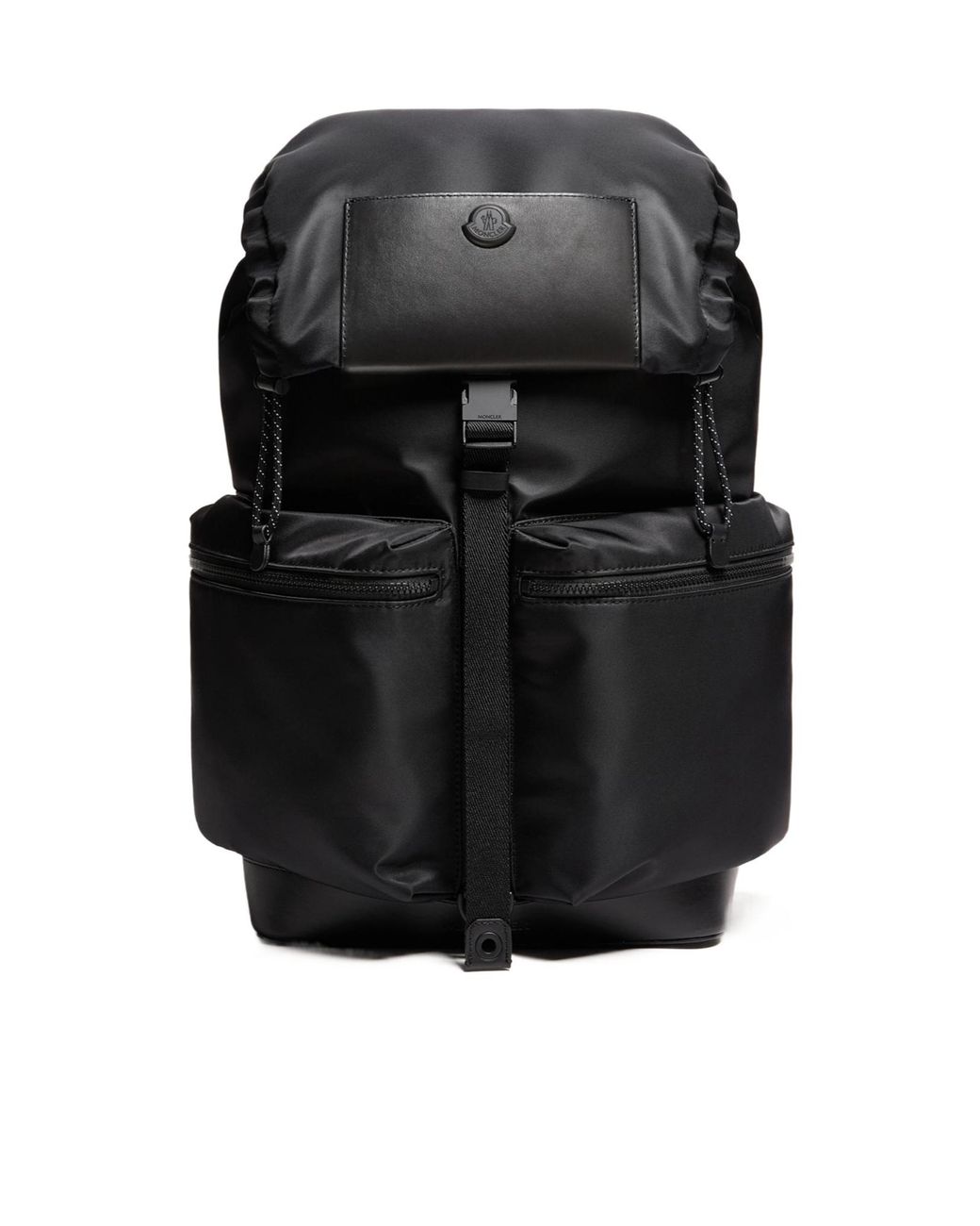 Moncler Black Kenton Logo Patch Backpack for men