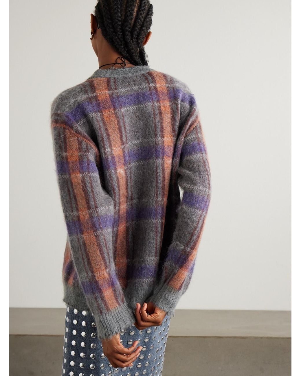 R13 Multicolor Checked Sweater